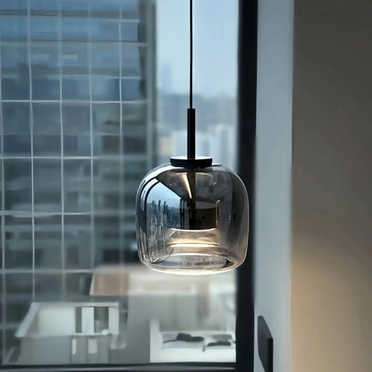 Black gold pendant lamp by Light My House featuring LED warm light and adjustable height for modern interior lighting.