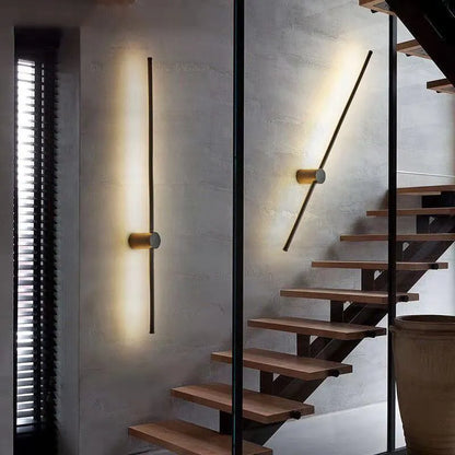Black LED wall light by Light My House, warm modern bedroom lounge lamp mounted on a wall with easy installation