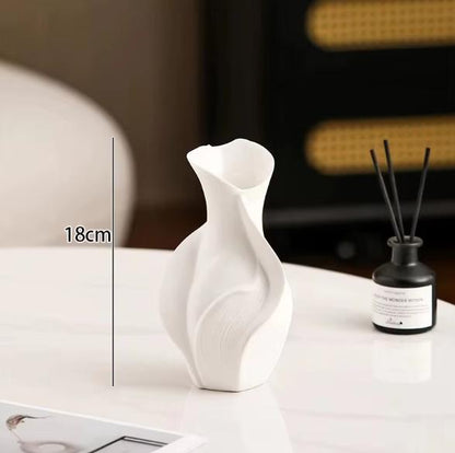 Nordic ceramic vase from TrendHomeDepot featuring a minimalist abstract Scandinavian design for modern home décor.