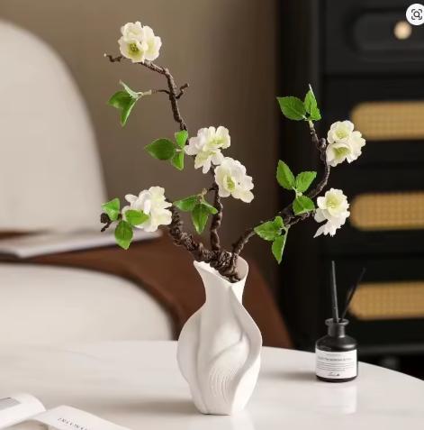 Nordic ceramic vase by TrendHomeDepot featuring a minimalist abstract design, ideal for modern home décor.