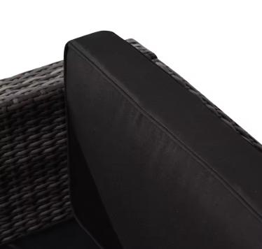 Outsunny 3 Pieces Rattan Bistro Set, Wicker Garden Furniture Set with Glass Top Coffee Table and Chairs