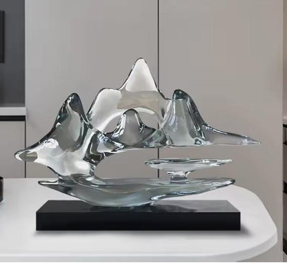 Modern Creative Transparent Resin Statue