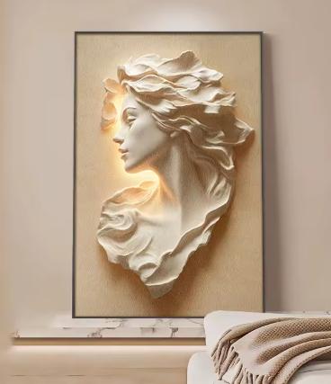 Modern LED-Lit Wall Art for Entrance Halls and Hallways