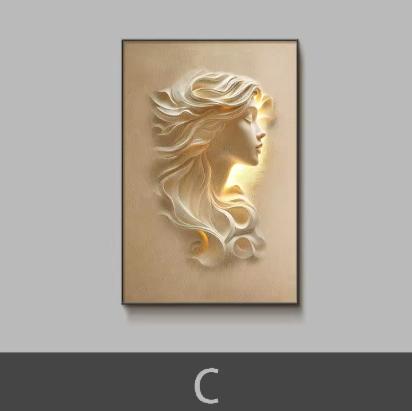 Modern LED-Lit Wall Art for Entrance Halls and Hallways