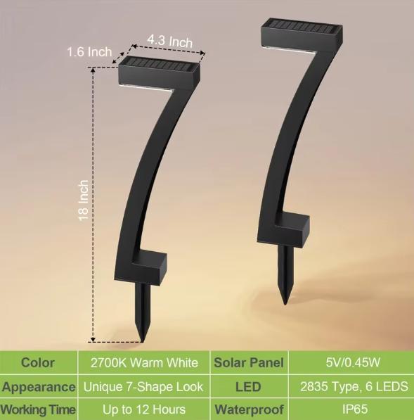 Solar LED Garden Light — IP65 Waterproof Path and Landscape Spotlight for Yards, Driveways, Walkways, and Patios