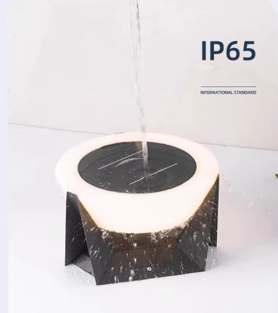 Remote-Controlled LED Solar Column Light — Waterproof Cylindrical Outdoor Lamp for Garden, Gate Posts, and Entryways (Dimmable)