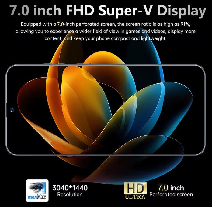 Android Smartphone – 5G Dual SIM, 7.0" HD Display, Global Version, Powerful Mobile Phone