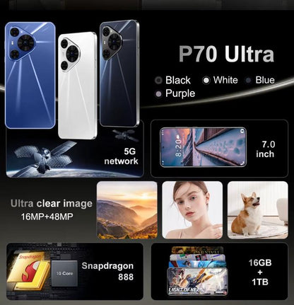 Android Smartphone – 5G Dual SIM, 7.0" HD Display, Global Version, Powerful Mobile Phone