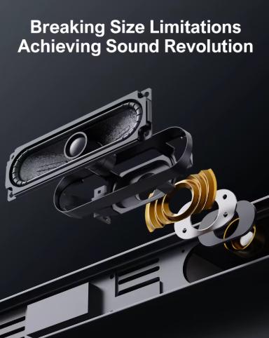 Dolby Atmos 2.1 Soundbar with Subwoofer,  Bluetooth Home Theater 3D Surround System for Smart TVs