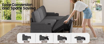 Sofa Bed, L-Shaped Sleeper Sectional Couch