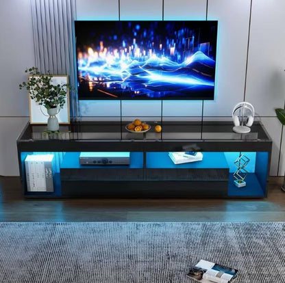 Modern DEPOT TV cabinet with sleek wood finish and ample storage for living room entertainment setup.