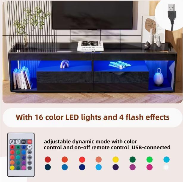 Modern DEPOT TV cabinet with sleek design, wood finish, and ample storage space for living room entertainment setup.