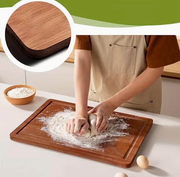 Premium bamboo cutting board set by DEPOT, eco-friendly wooden chopping boards for meat and vegetable preparation.