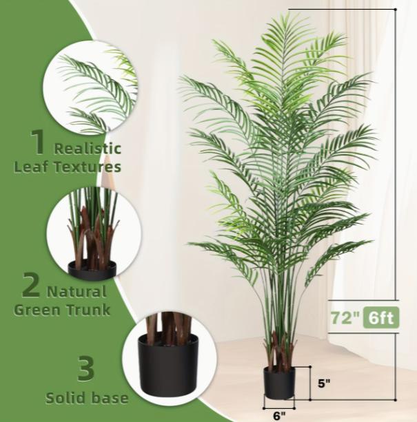 Large lifelike palm tree from DEPOT, perfect for indoor or outdoor tropical decor in home and garden settings.