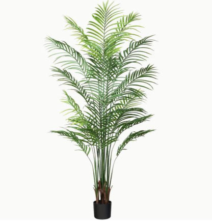 Large lifelike palm tree from DEPOT, indoor and outdoor tropical foliage for home and garden decor, with lush green fronds.