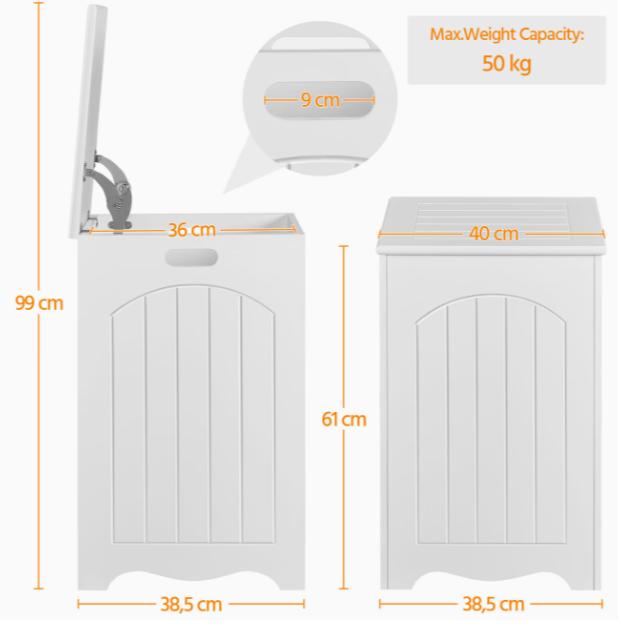 Solid laundry basket with lid from TrendHomeDepot, showcasing a sturdy design and integrated lid for easy laundry storage.