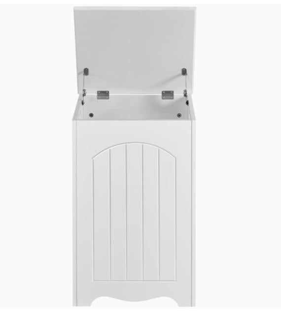 Solid laundry basket with lid from TrendHomeDepot, featuring a sturdy design and integrated lid for easy laundry organization.