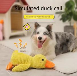 Soft plush duck toy from TrendHomeDepot, designed for dogs to sleep, comfort, and play with.