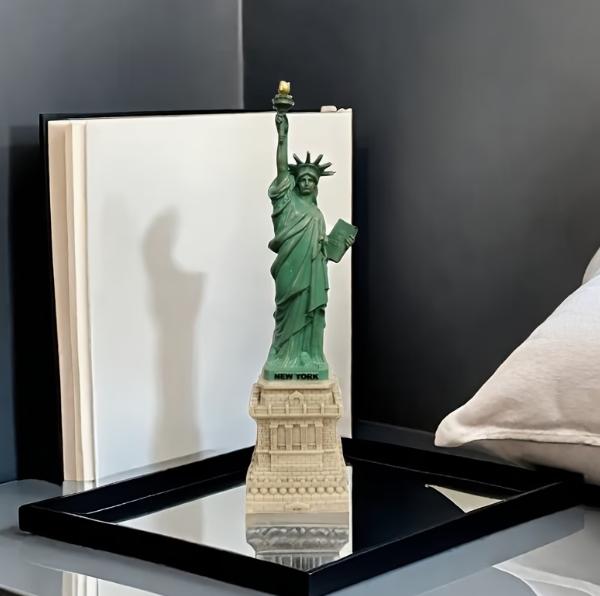 Vintage Liberty resin bust sculpture by TrendHomeDepot, featuring detailed craftsmanship and classic design elements.