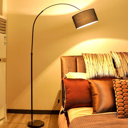 Simple remote control floor lamp by Mira Sales for living room, bedroom, or study, with a modern minimalist design.