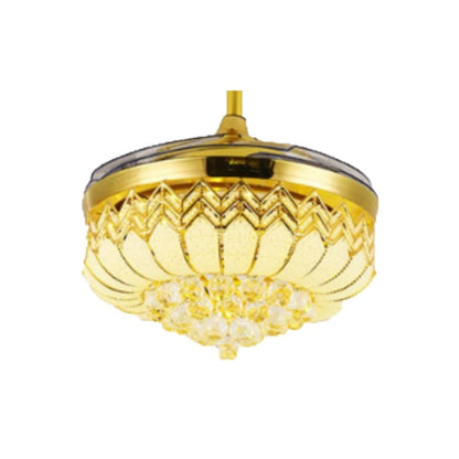 Elegant ceiling light fixture from Mira Sales combining luxury lighting design with smart cooling features for modern home decor.