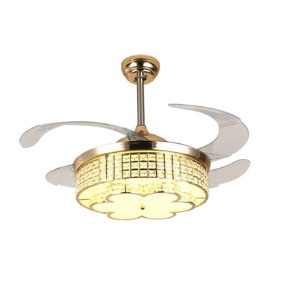 Elegant ceiling light fixture from Mira Sales combining luxury lighting with smart cooling features for modern home decor.