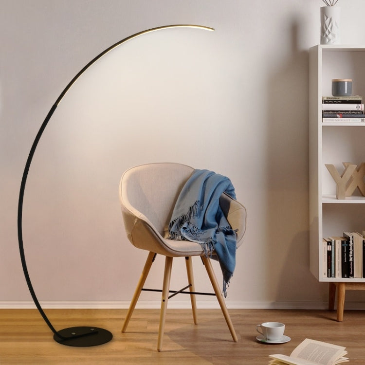 Modern Mira Sales fishing arc floor lamp with adjustable arm and remote control, ideal for reading and home lighting.