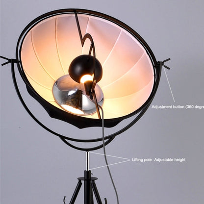 Industrial Satellite Studio Tripod Floor Lamp by Mira Sales, standing spotlight-style light for modern home and garden decor.