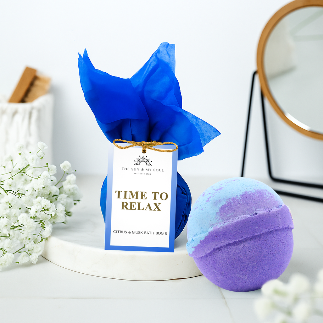 Citrus & Musk Bath Bomb Fizzer | Relaxing Aromatherapy Bath Soak