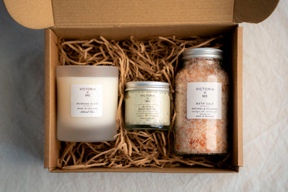 Luxury Self-Care Gift Set | Candle, Whipped Body Butter & Bath Salts