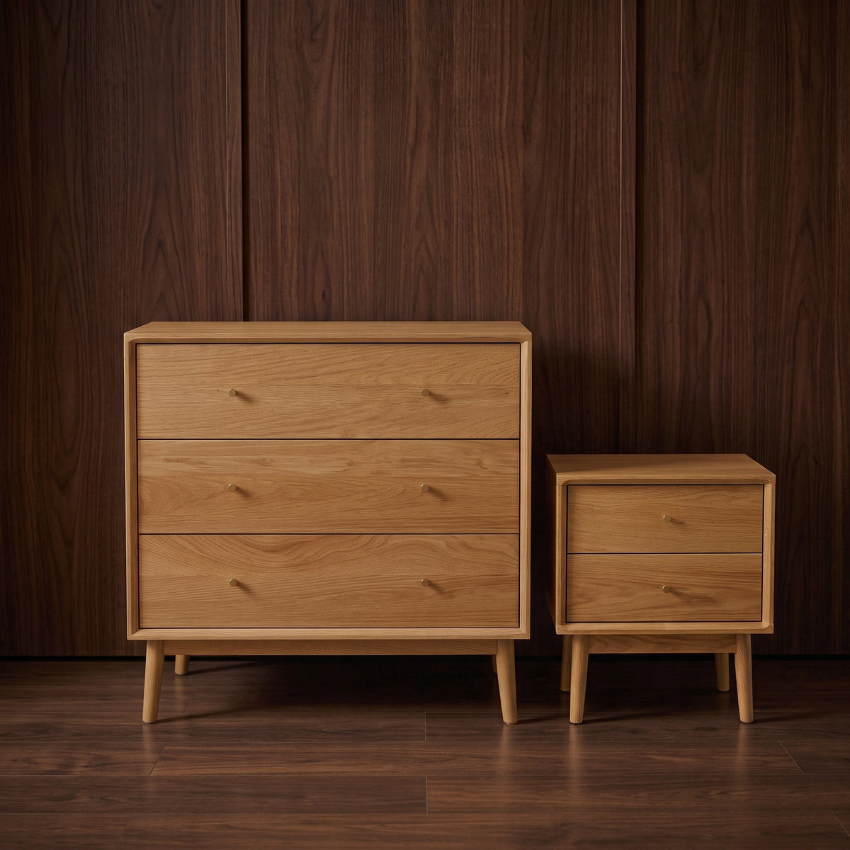 Wright Oak Chest of 3 Drawers