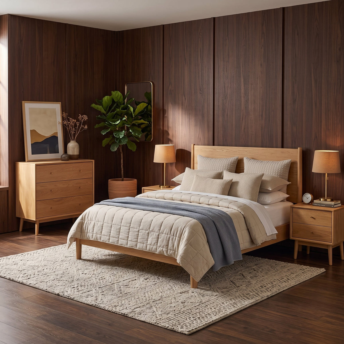 Wright Oak Chest of 3 Drawers