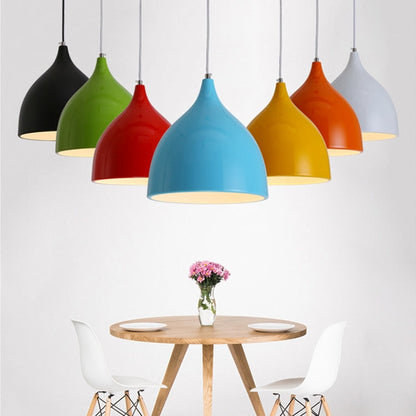 Modern single head pendant light by Mira Sales, minimalist design for dining and living room lighting, sleek home decor fixture.