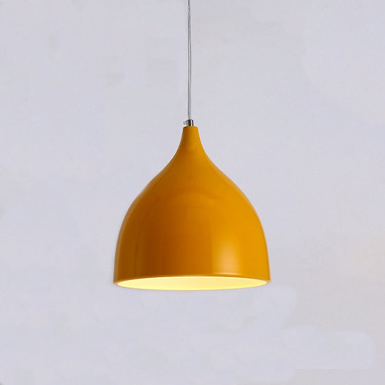 Modern single head pendant light by Mira Sales, minimalist design for dining or living room illumination.