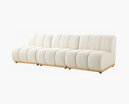 Yilmaz Modular Sofa, Armless Sofa, White Boucle