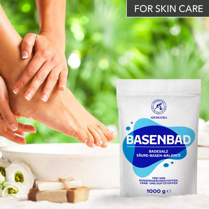 BritishVita Alkaline Bath 35oz soothing bath soak for skin hydration and foot care, relaxing wellness treatment with premium ingredients.
