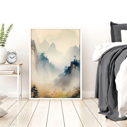 Set of 3 Asian-inspired wall art prints by About Wall Art featuring traditional Asian design elements for home decor.
