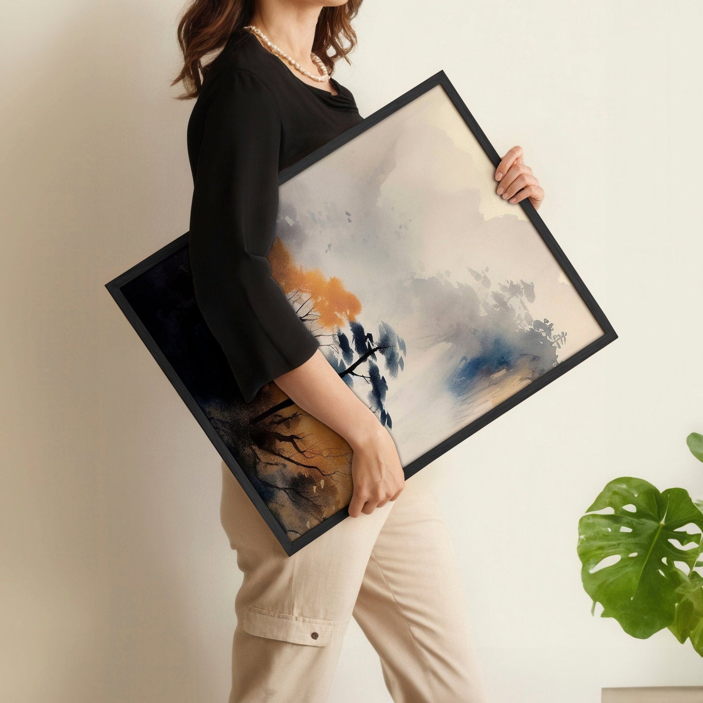 Set of 3 Asian-inspired wall art prints by About Wall Art featuring elegant, nature-themed designs ideal for home decor.