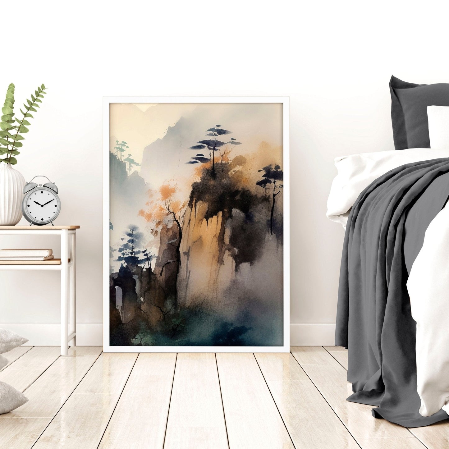 Set of 3 Asian-inspired wall art prints by About Wall Art featuring elegant, traditional designs for home decor.