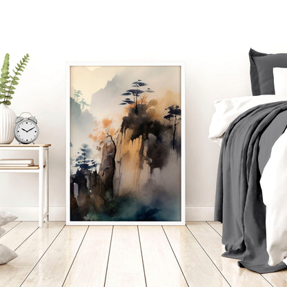 Set of 3 Asian-inspired wall art prints by About Wall Art featuring elegant, traditional designs for home decor.