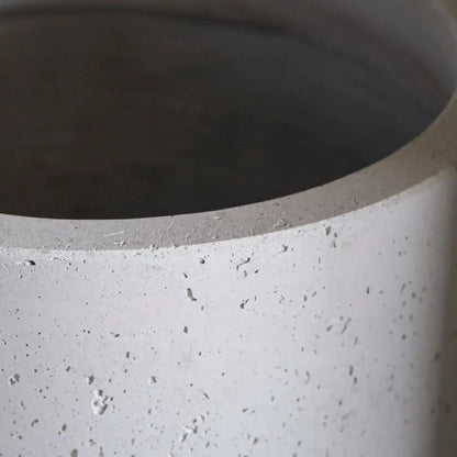 White Mist 30cm medium concrete cylinder planter by Jōbū Home, round 13L pot for indoor or outdoor plants