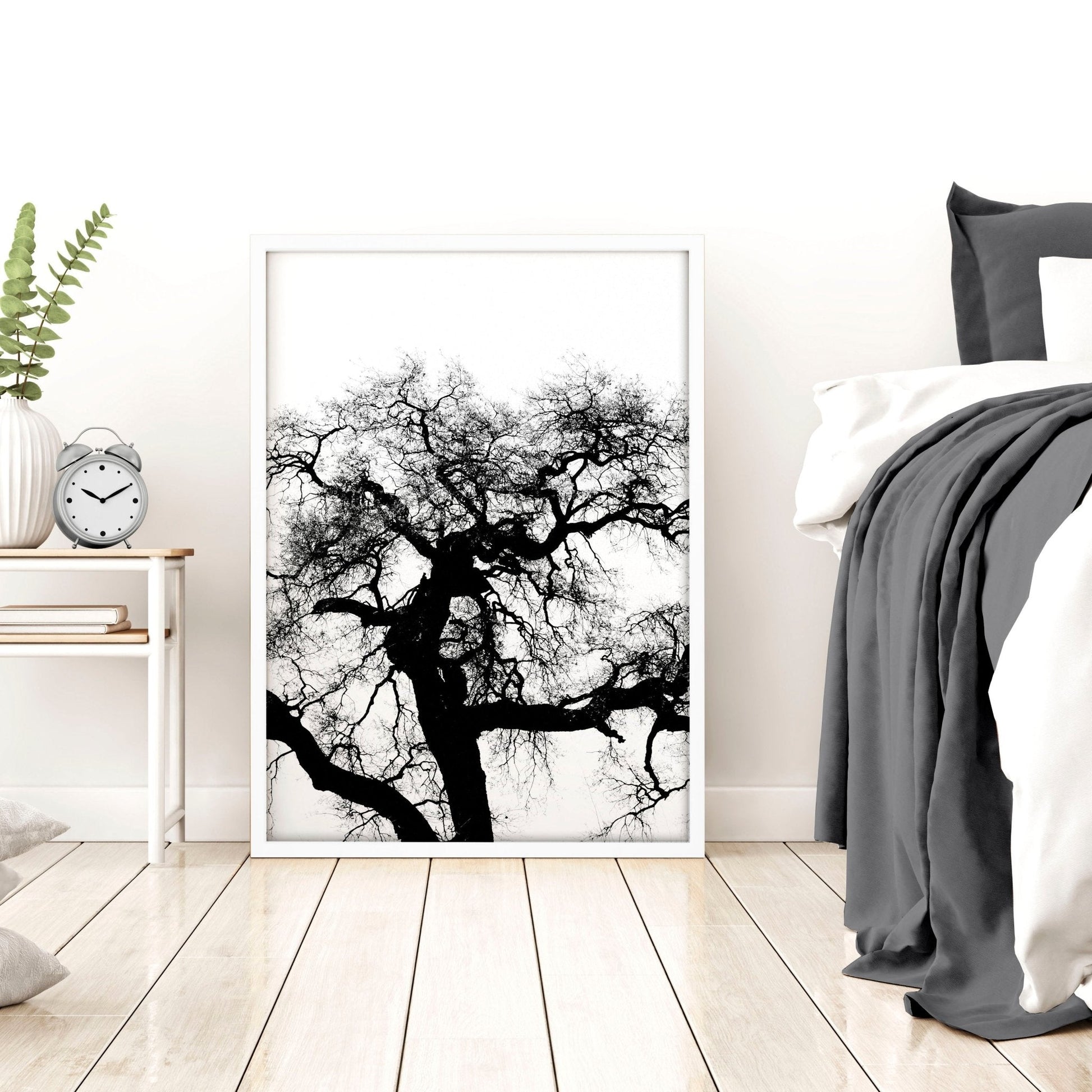 Set of 3 African wildlife wall art prints for bedroom decor, featuring wildlife illustrations by About Wall Art.