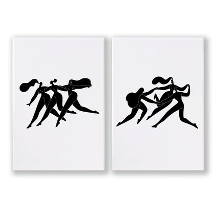 Set of 2 boho women bedroom wall art prints by About Wall Art, minimal decor for inspiring bedroom interior design.