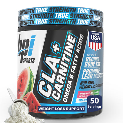 BPI Sports CLA + Carnitine Powder | Watermelon Freeze | 50 Servings