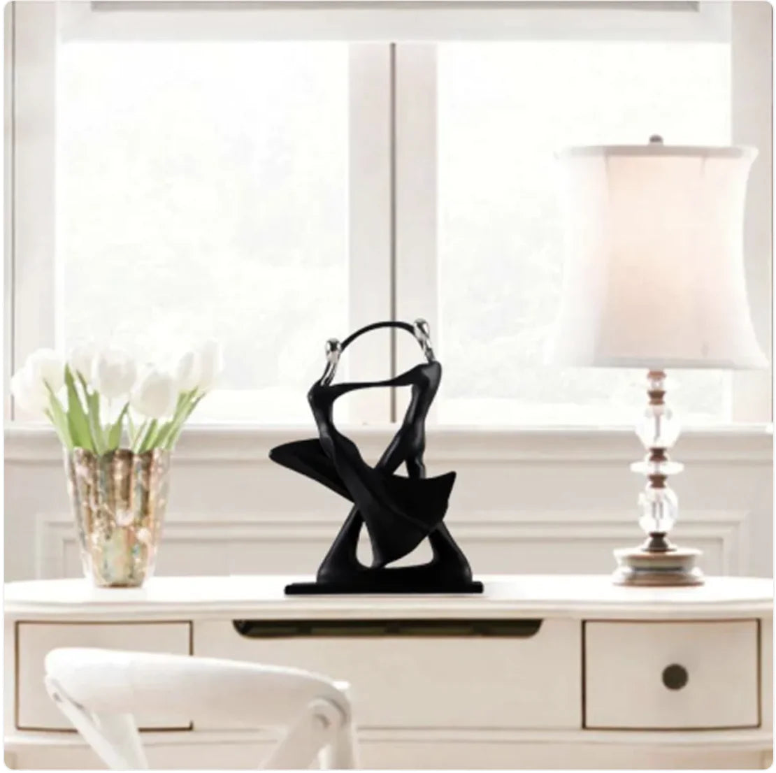 Nordic Resin Couple Figurines by DArtano, modern romantic home décor, featuring two resin figures of a couple in a minimalist style.