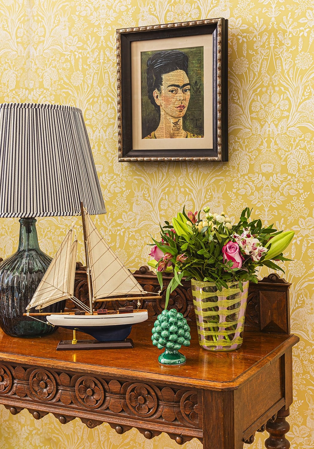 Blue sailboat decor piece from the Cape Cod Sailboat Collection by Casa, perfect for nautical home decoration.