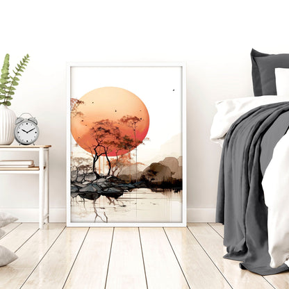 Set of three Chinese wall art prints featuring Asian-inspired designs, ideal for enhancing home decor with elegant artwork.