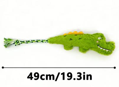 Durable crocodile rope dog toy for chewing and tugging, designed for active dogs by TrendHomeDepot.