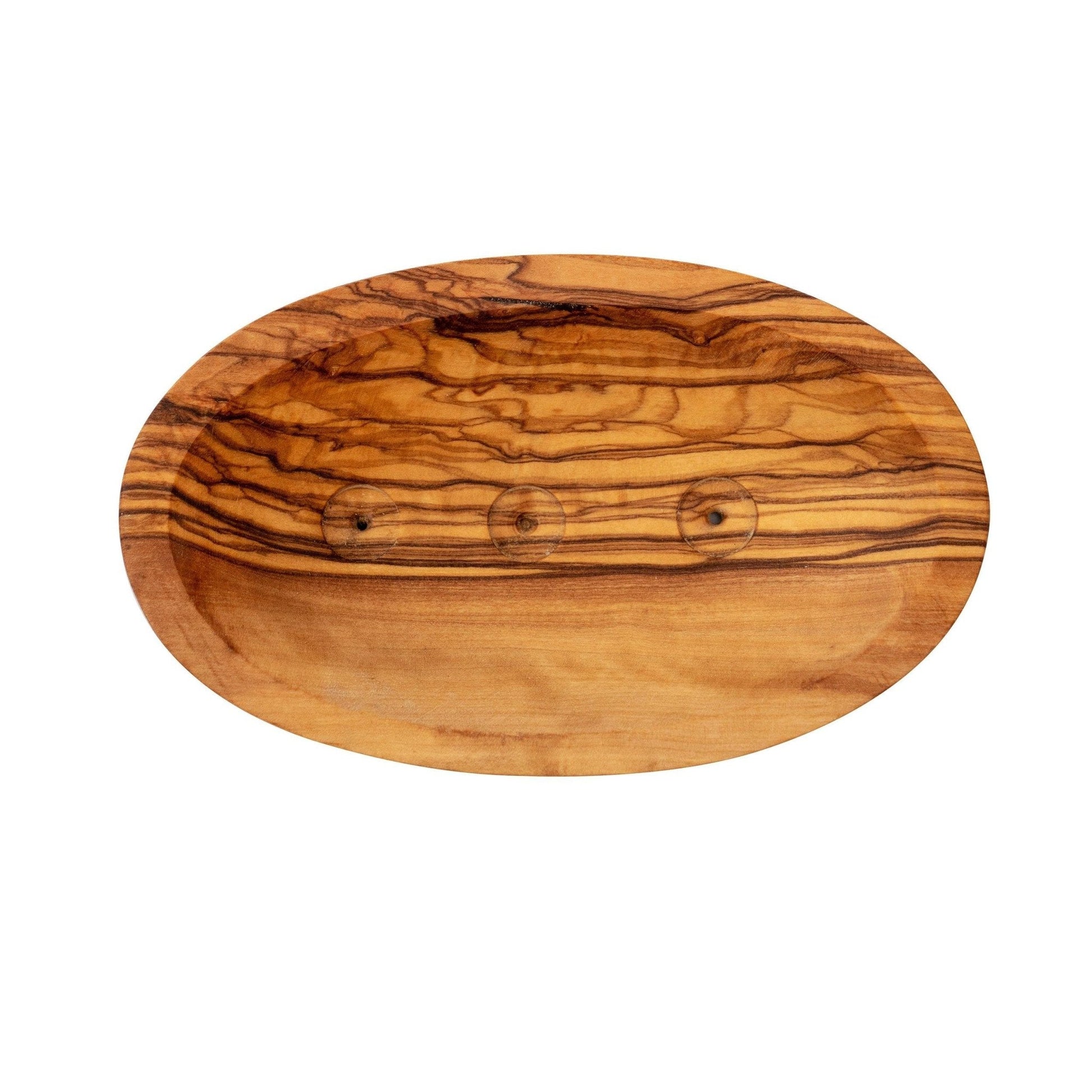Natural wooden soap dish from Eco Bath London, featuring olive wood and bamboo variations, eco-friendly bathroom soap holder.