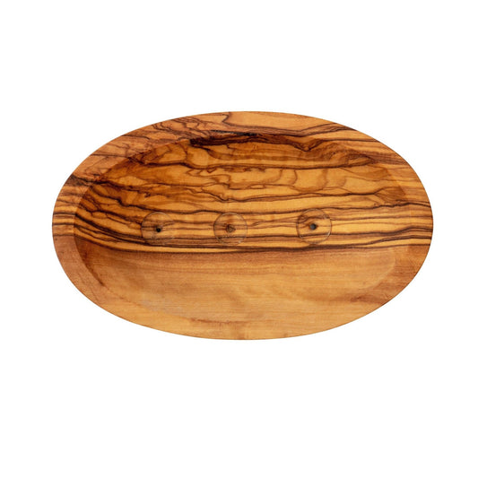 Natural wooden soap dish from Eco Bath London, featuring olive wood and bamboo variations, eco-friendly bathroom soap holder.